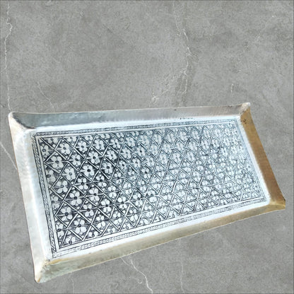 BAKIR ODASI OYMA İŞLEMELİ TEPSİ